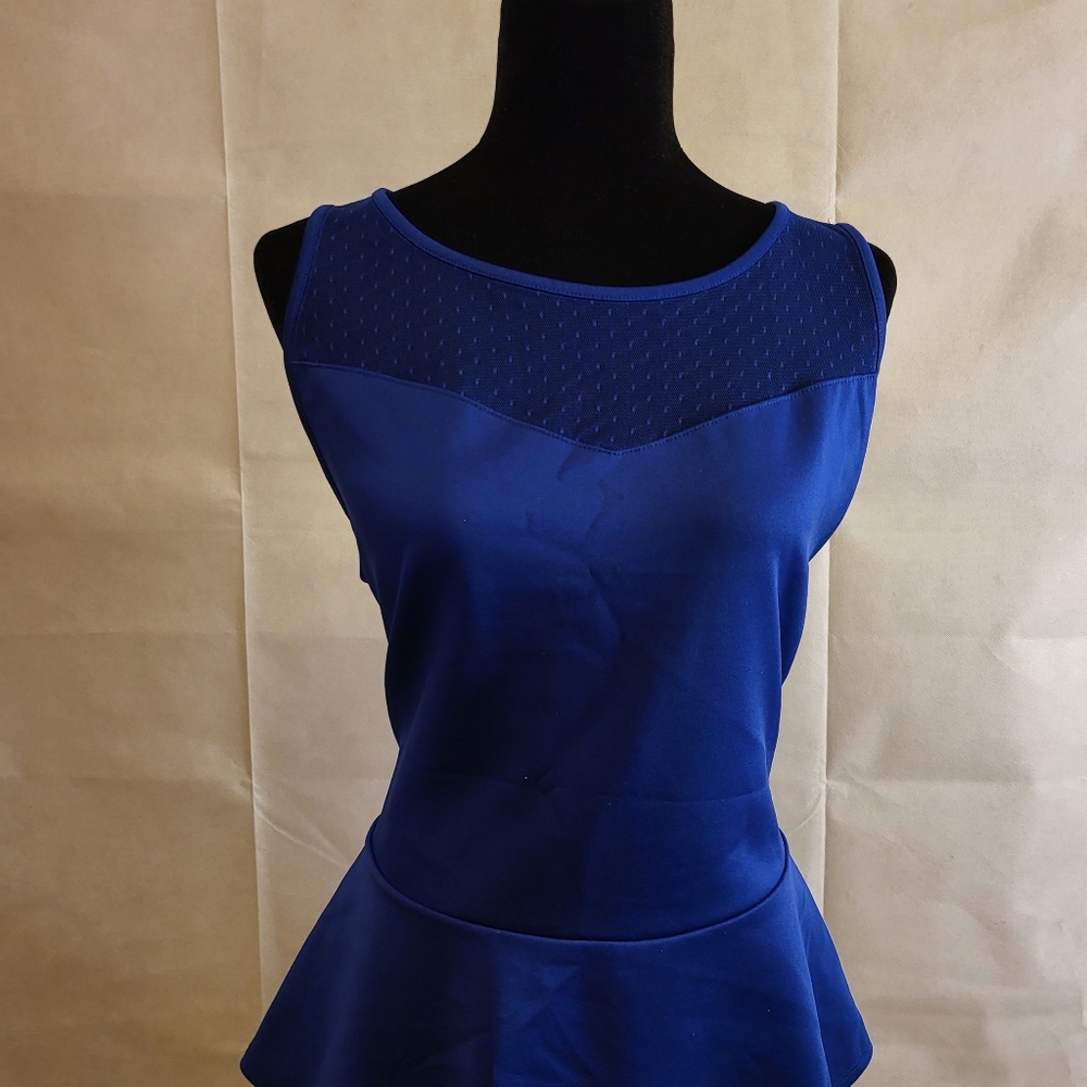 Royal Blue Peplum Top